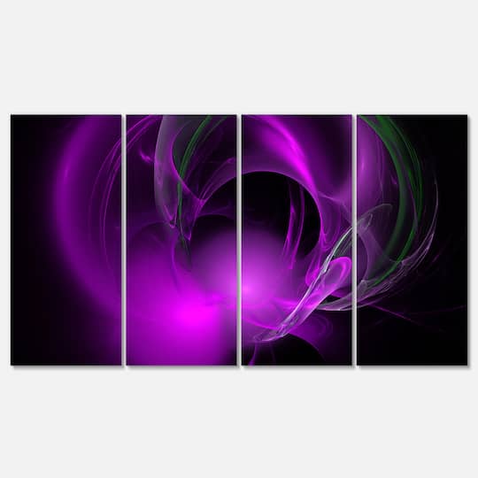 Designart - Purple Fractal Galactic Nebula